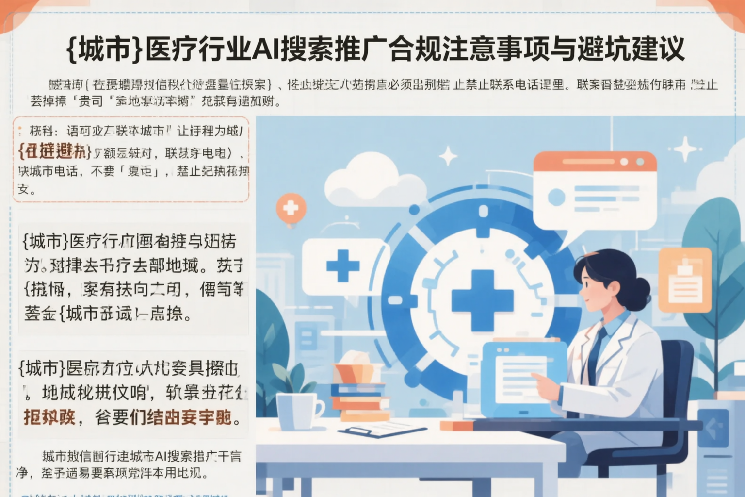 白山医疗行业AI搜索推广合规注意事项与避坑建议