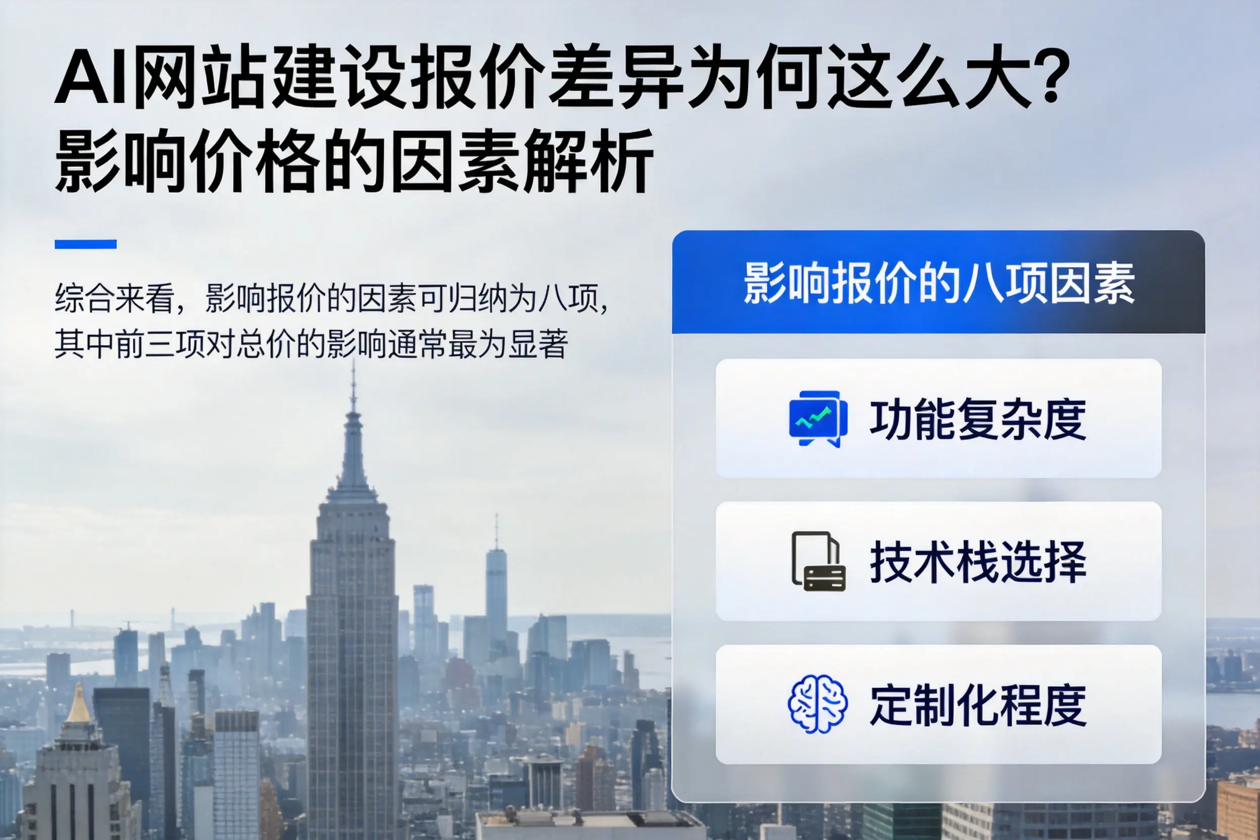 白山AI网站建设报价差异为何这么大？影响价格的因素解析