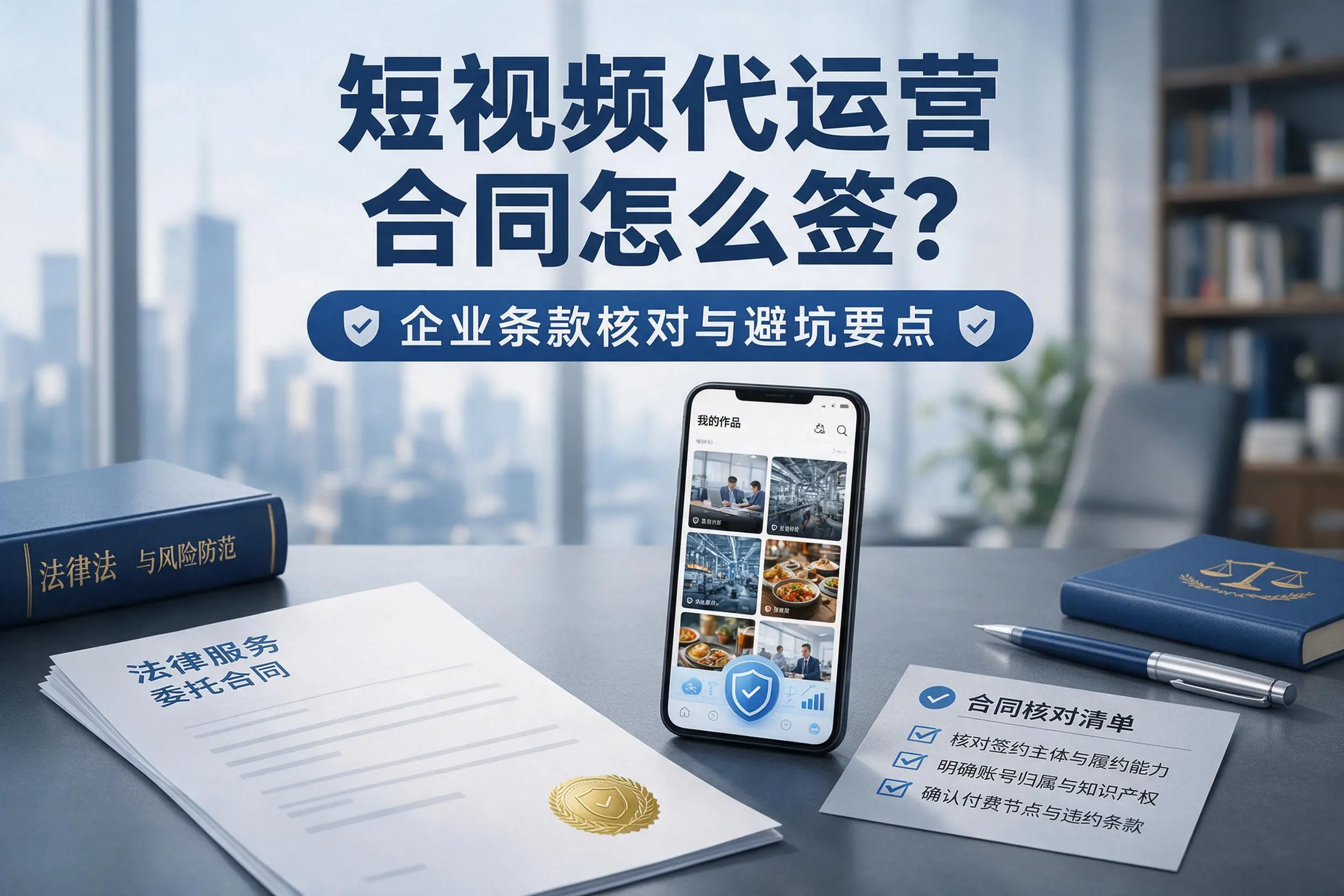 短视频代运营合同怎么签？白山企业条款核对与避坑要点