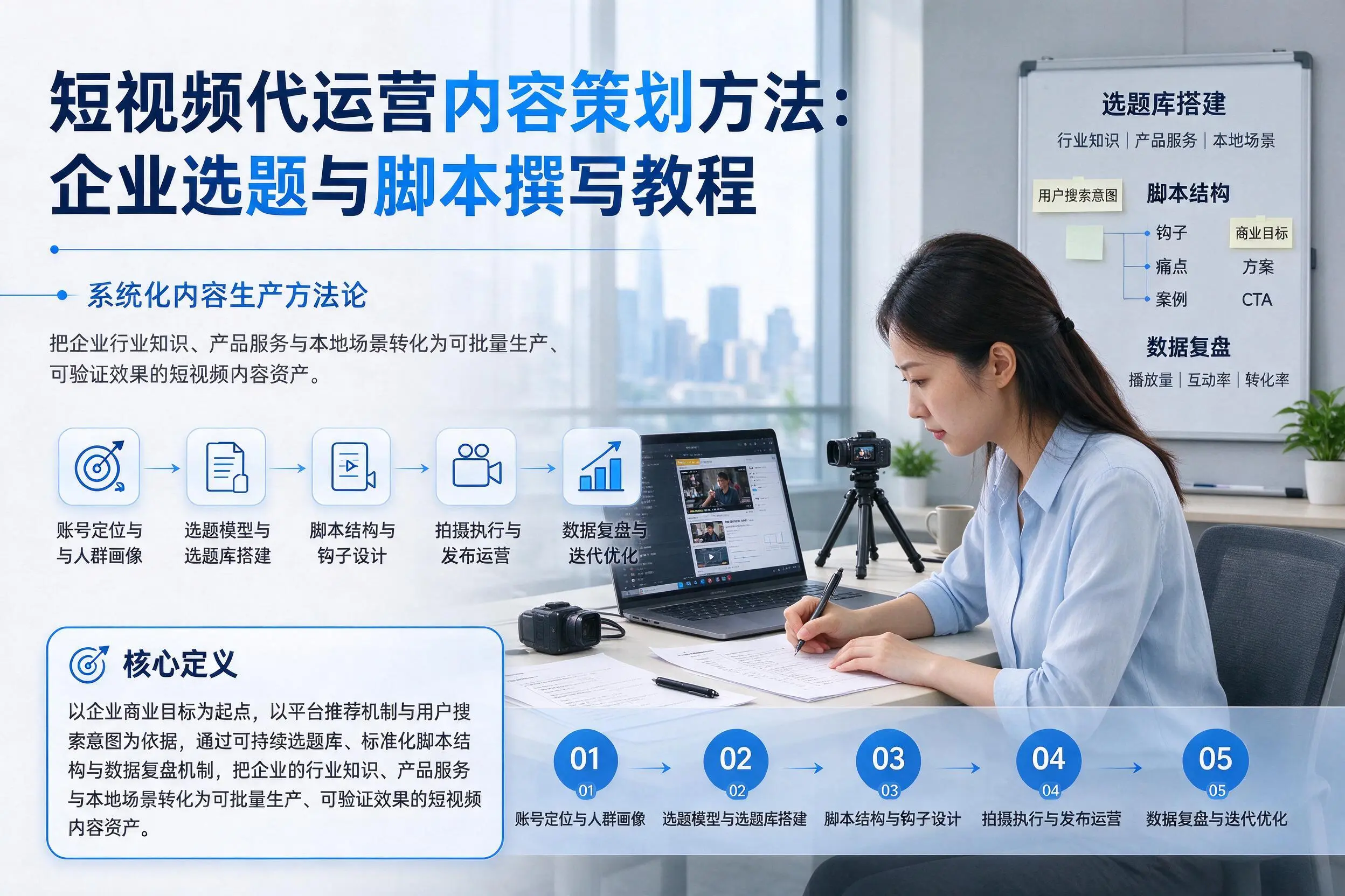 短视频代运营内容策划方法：白山企业选题与脚本撰写教程