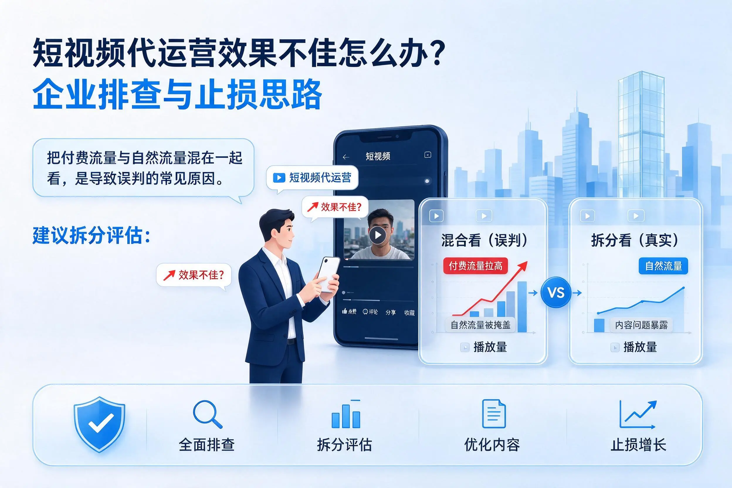 短视频代运营效果不佳怎么办？白山企业排查与止损思路