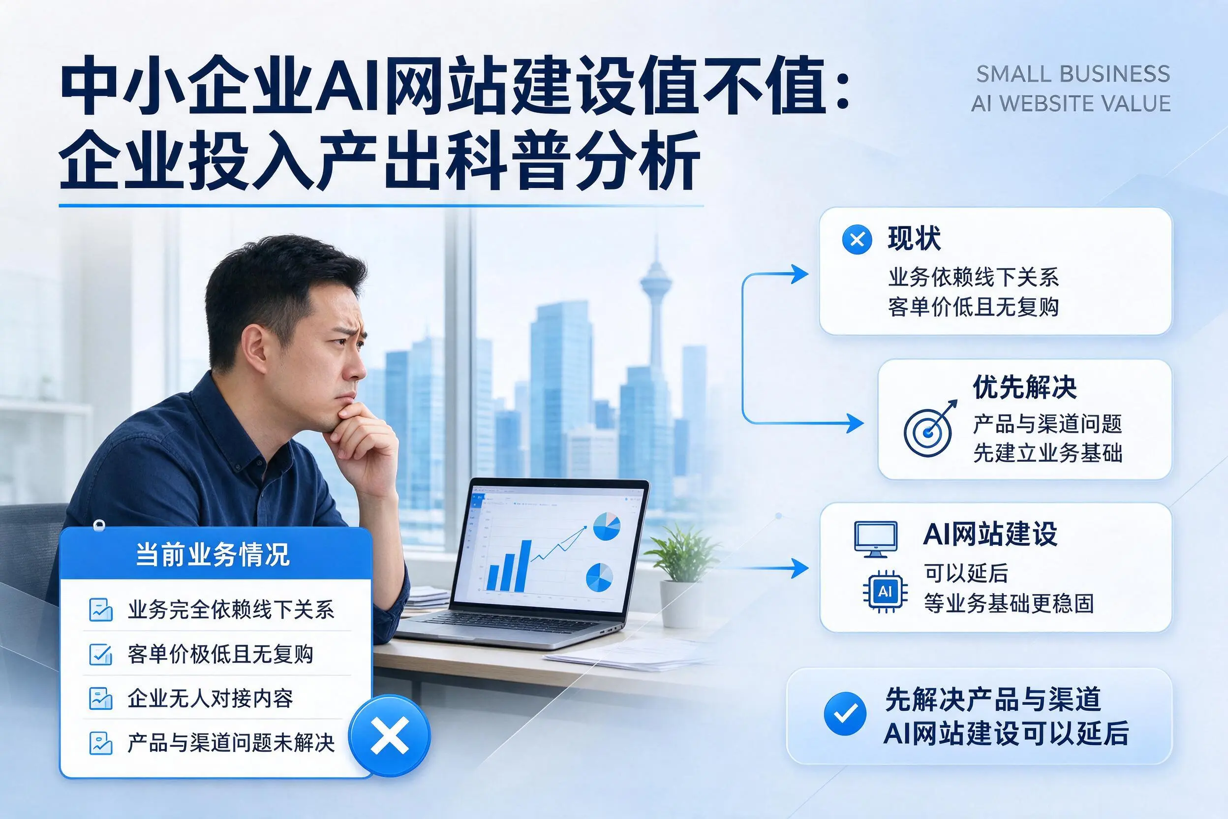 中小企业AI网站建设值不值：白山企业投入产出科普分析