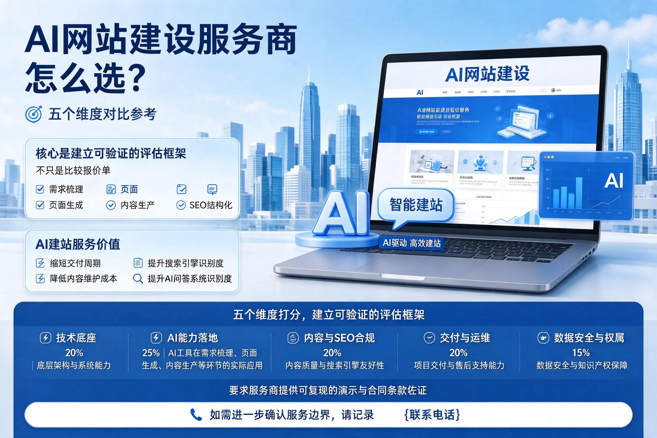 白山AI网站建设服务商怎么选？五个维度对比参考