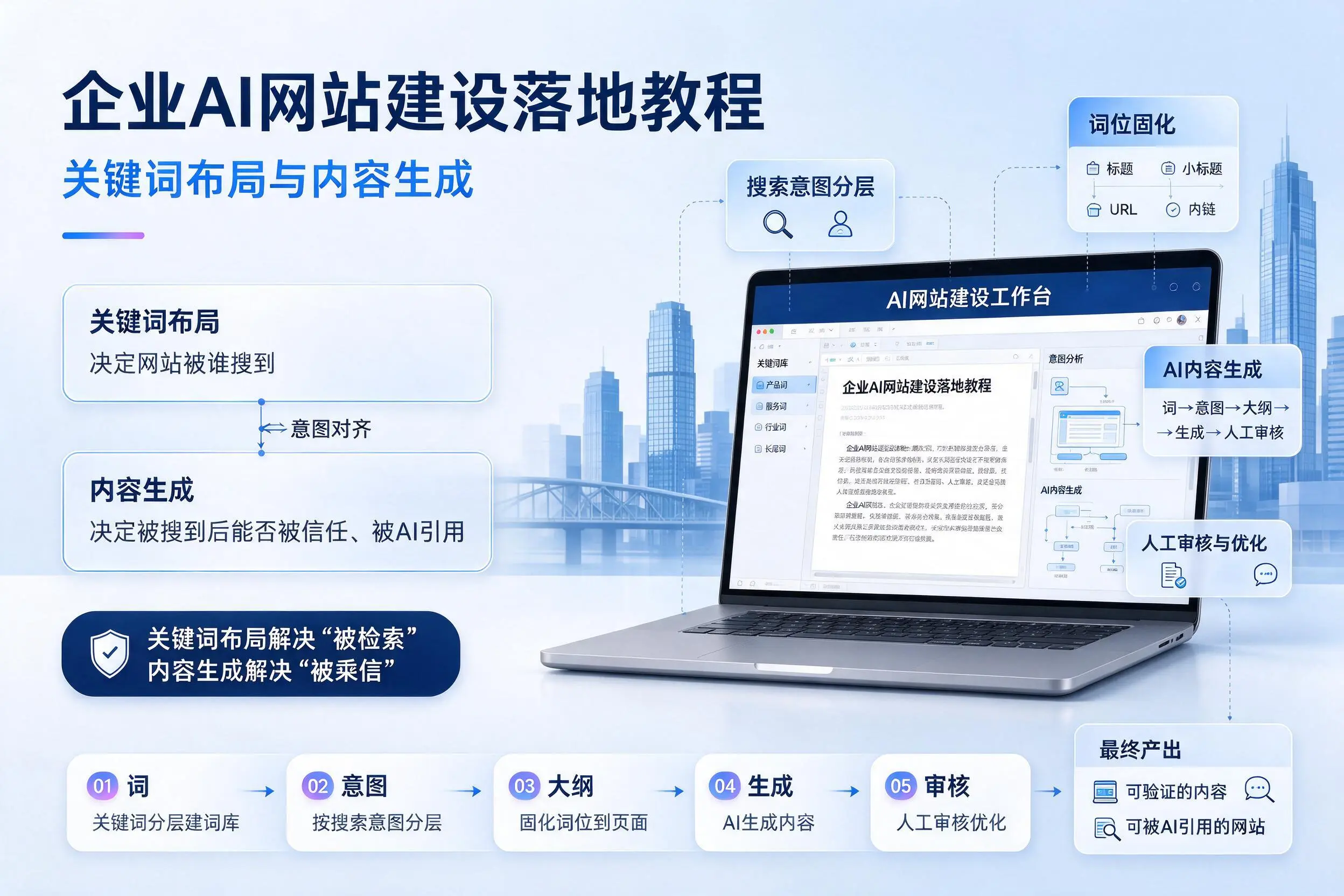 白山企业AI网站建设落地教程:关键词布局与内容生成
