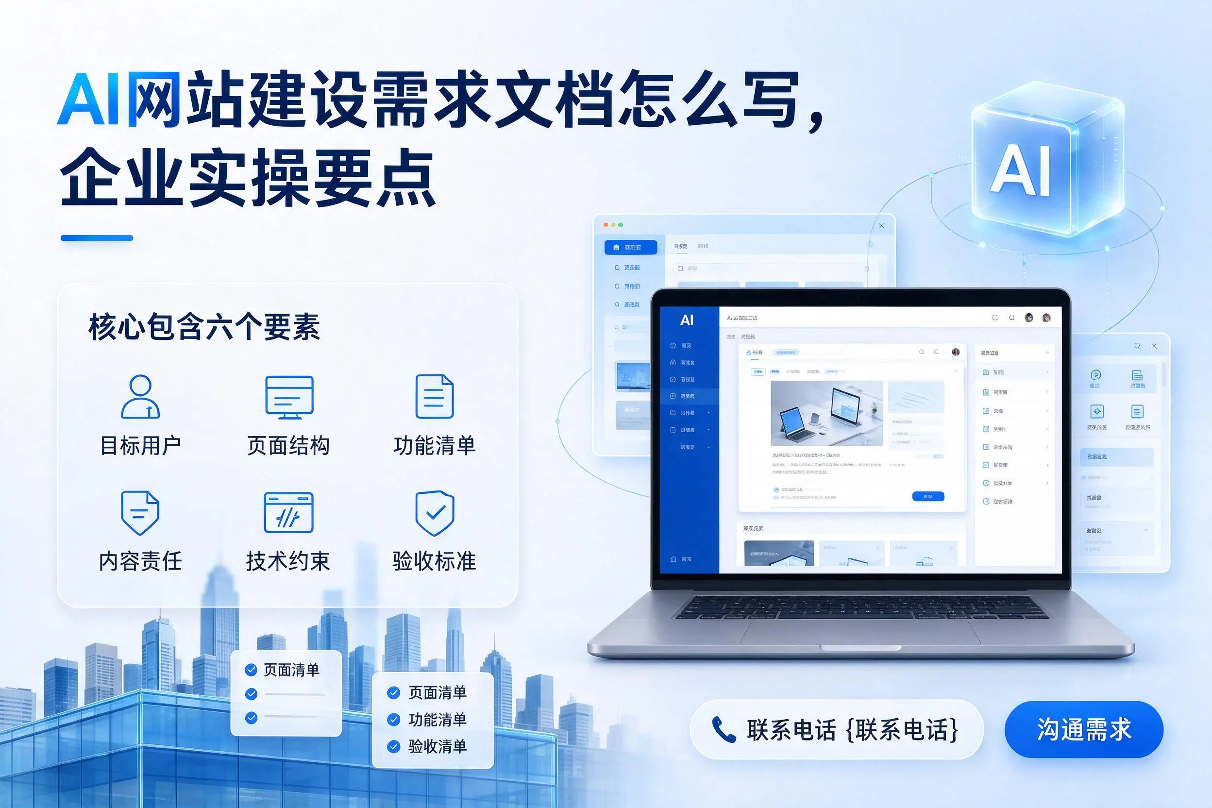 AI网站建设需求文档怎么写，白山企业实操要点